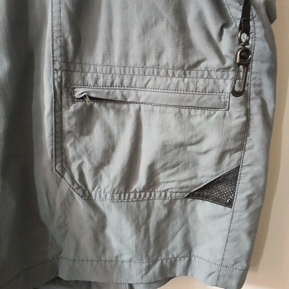 L.L Bean Men's Swimming Trunks Gray Shorts Size Large Pockets Belt Outdoor - Picture 5 of 16